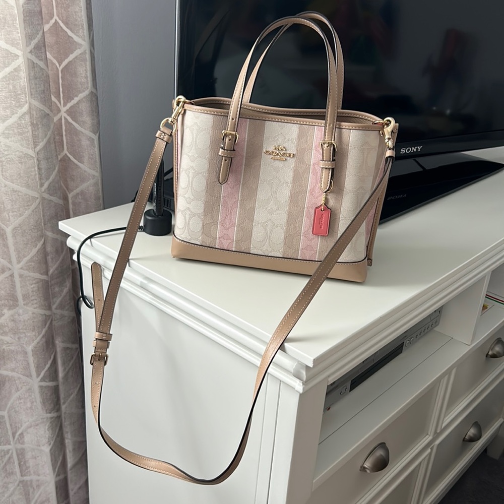 Pink coach side bag